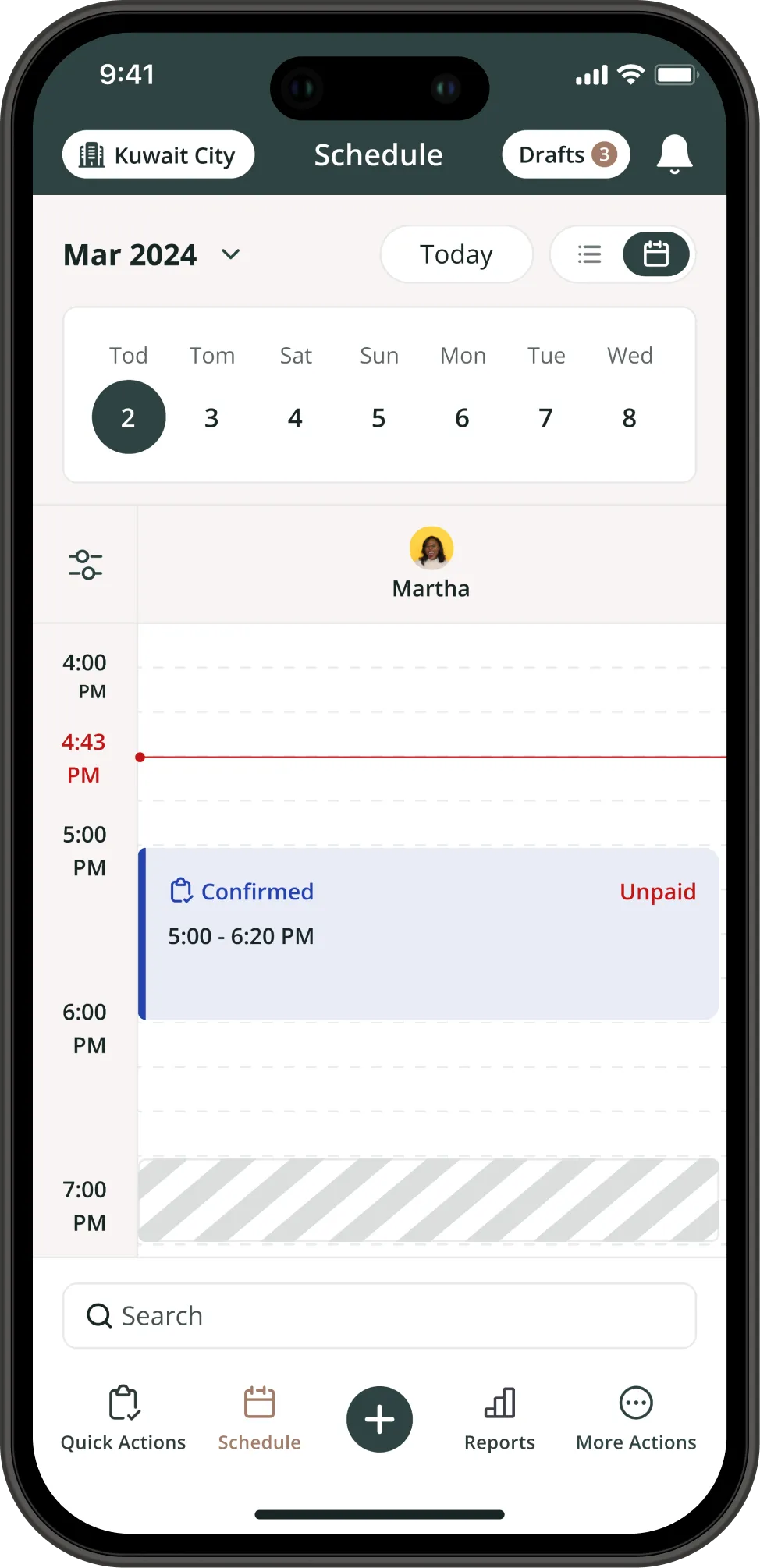 Feature demonstration on mobile device